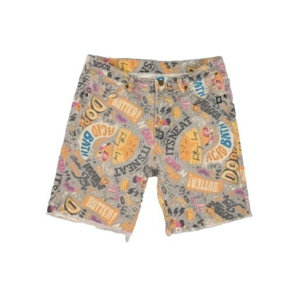 Born Primitive The Buttery Bros Men's Spellout Party 5 Pocket Shorts Sz 30x7